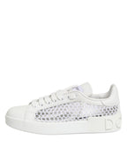 Dolce & Gabbana White Mesh Inserts Low Top Sneakers Shoes