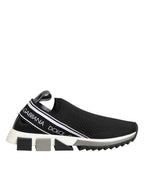 Dolce & Gabbana Black Slip On Sorrento Low Top Sneakers Shoes