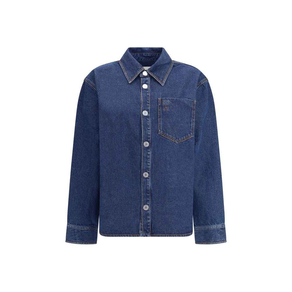 Ami Paris Ami de Coeur Cotton Denim overshirt