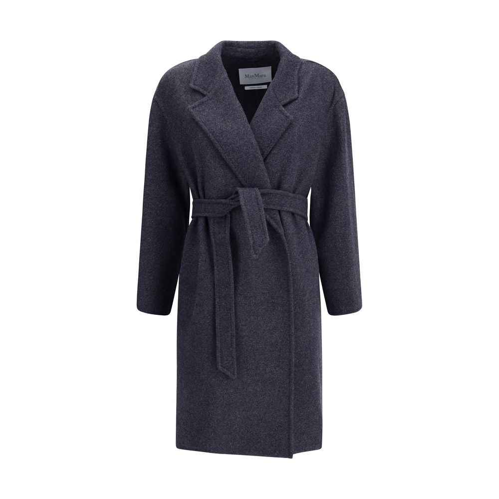 Max Mara Denim-effect Wool Carnia Coat