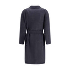 Max Mara Denim-effect Wool Carnia Coat