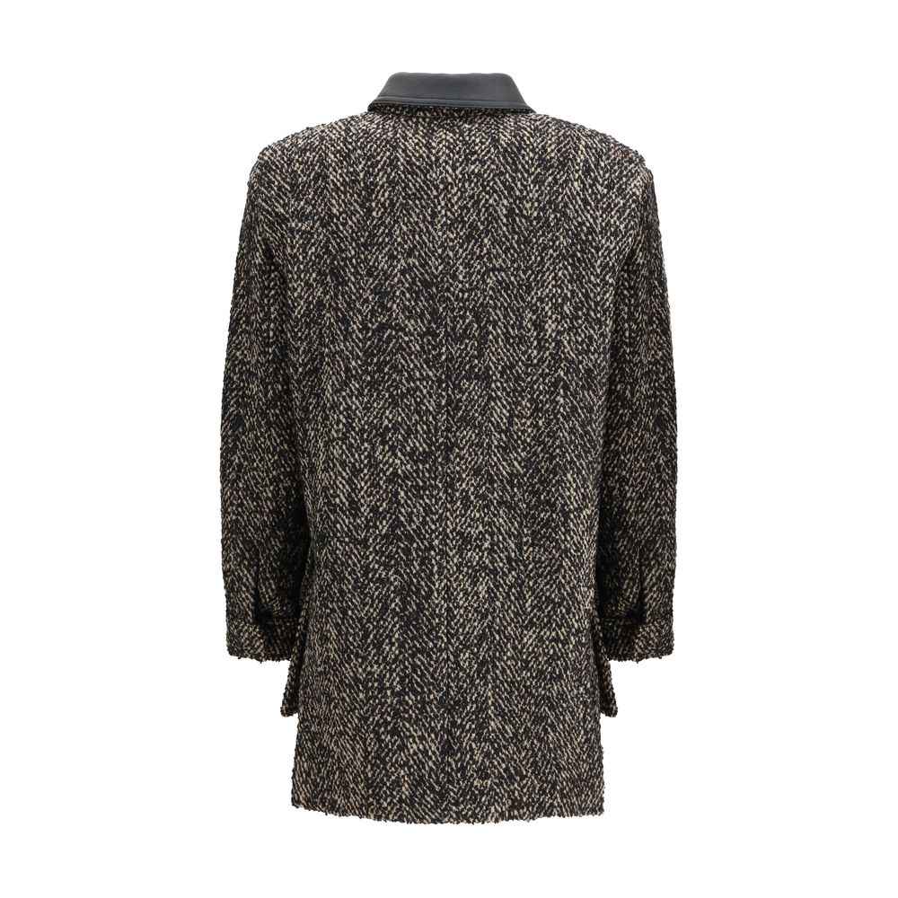 Max Mara Brown Fleece Wool Coat