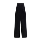 Max Mara Black Cotton Casual Pants