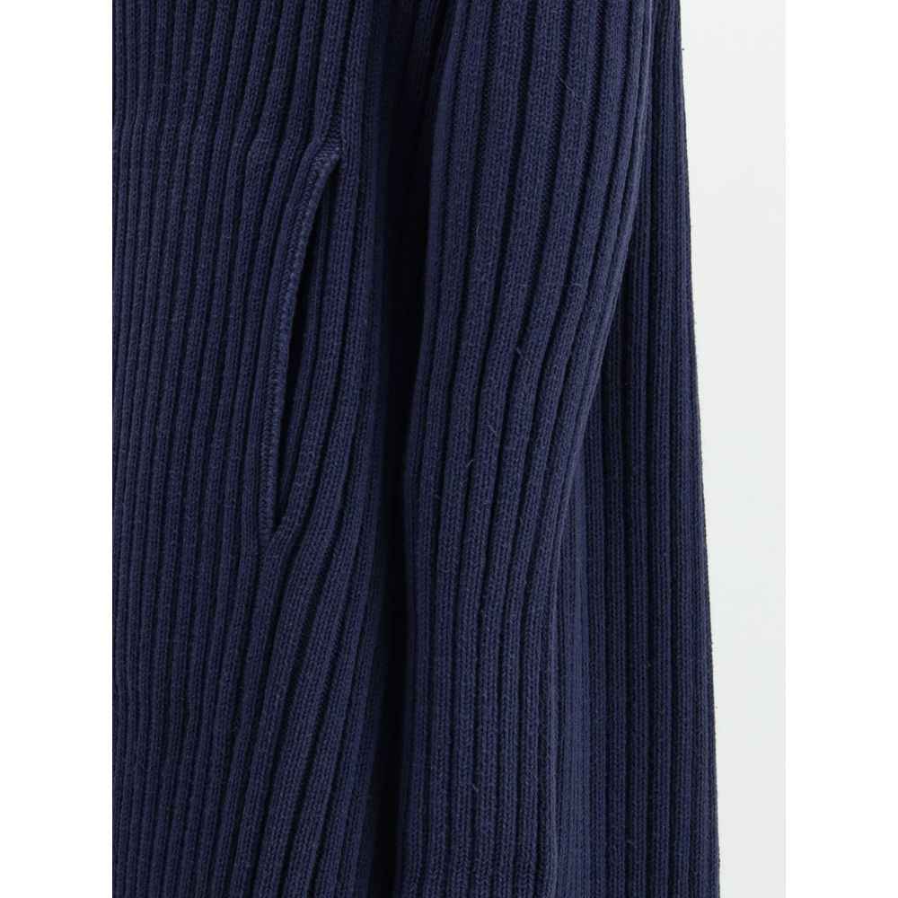 Balenciaga Ribbed Shawl-Collar Cardigan