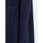 Balenciaga Ribbed Shawl-Collar Cardigan