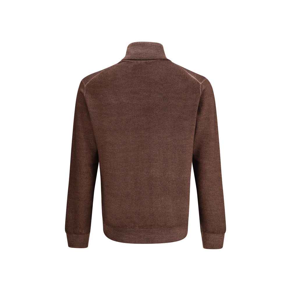 Cruciani Wool Green Turtleneck