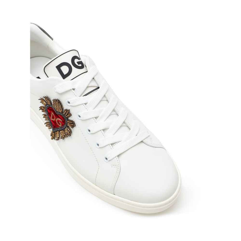 Dolce & Gabbana White Leather Sneaker