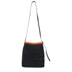 Jil Sander Black Raffia Crossbody Bag