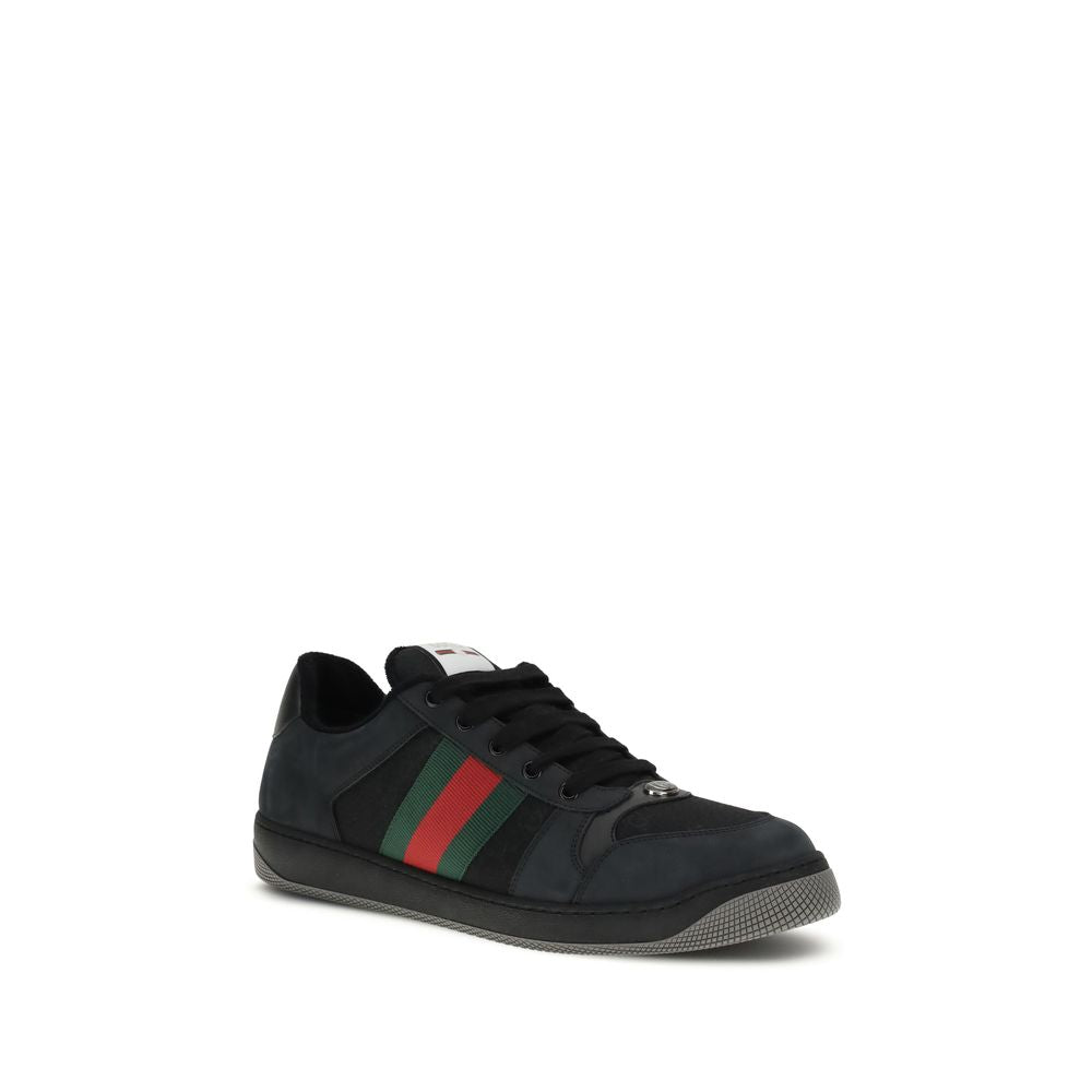 Gucci Black Calf Leather Bos Taurus Sneakers