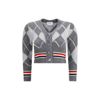 Thom Browne Argyle V-Neck Cardigan