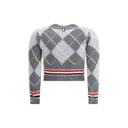 Thom Browne Argyle V-Neck Cardigan