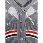 Thom Browne Argyle V-Neck Cardigan