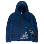 Suns Blue Polyester Men's Quilted Jacket