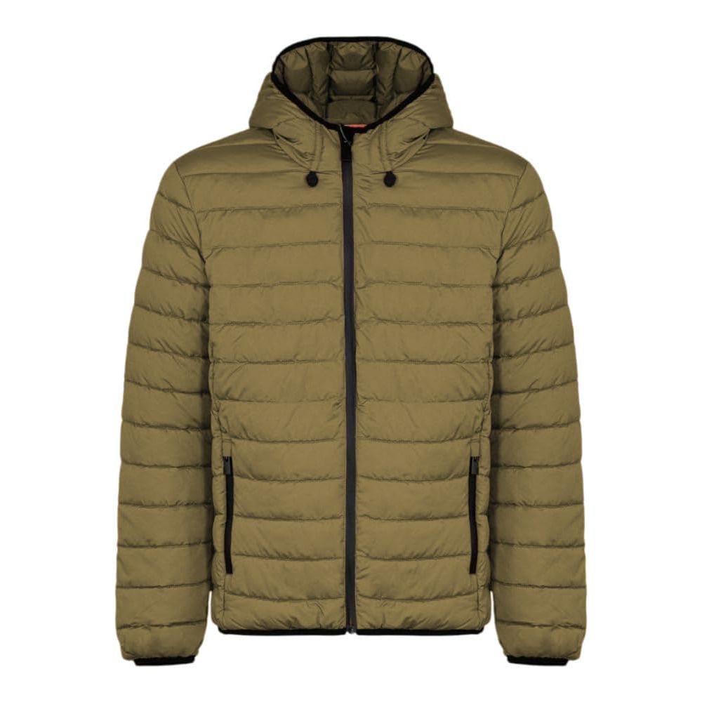 Suns Green Polyester Men's Quilted Jacket