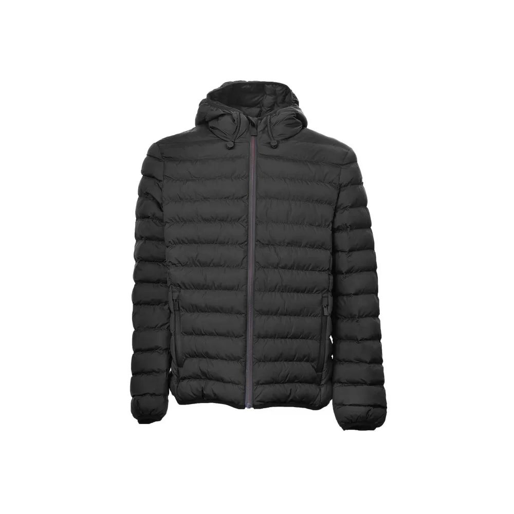 Suns Black Polyester Men's Quilted Jacket