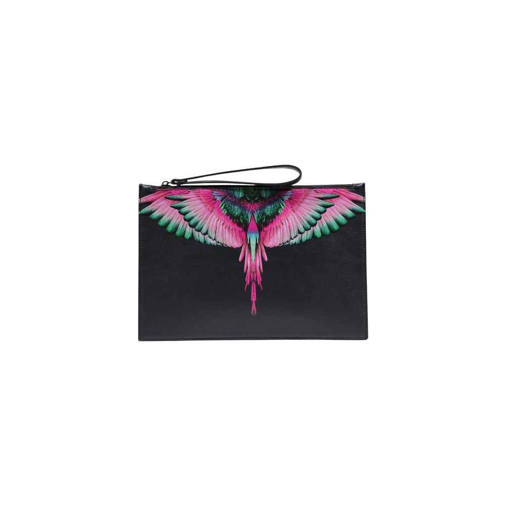 County of Milan Black Polyethylene Clutch Bag