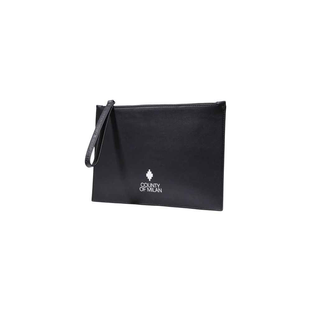 County of Milan Black Polyethylene Clutch Bag