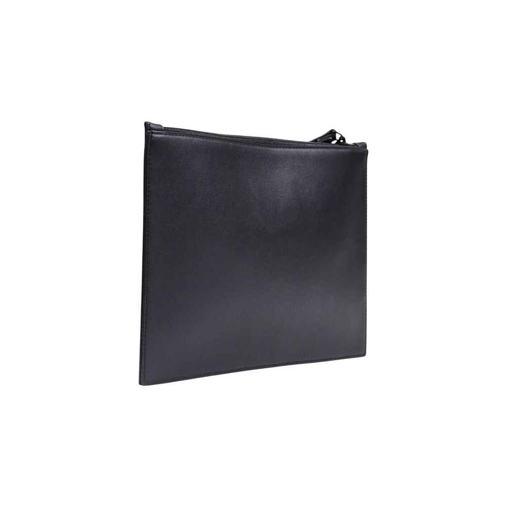 County of Milan Black Polyethylene Clutch Bag
