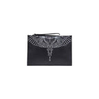 County of Milan Black Polyethylene Clutch Bag