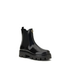 Prada Black Rubber Ankle Boots