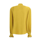Valentino Silk Ruffle Pleated Blouse