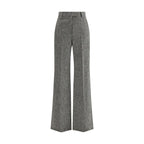 Valentino Gray Fleece Wool Pants