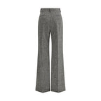 Valentino Gray Fleece Wool Pants