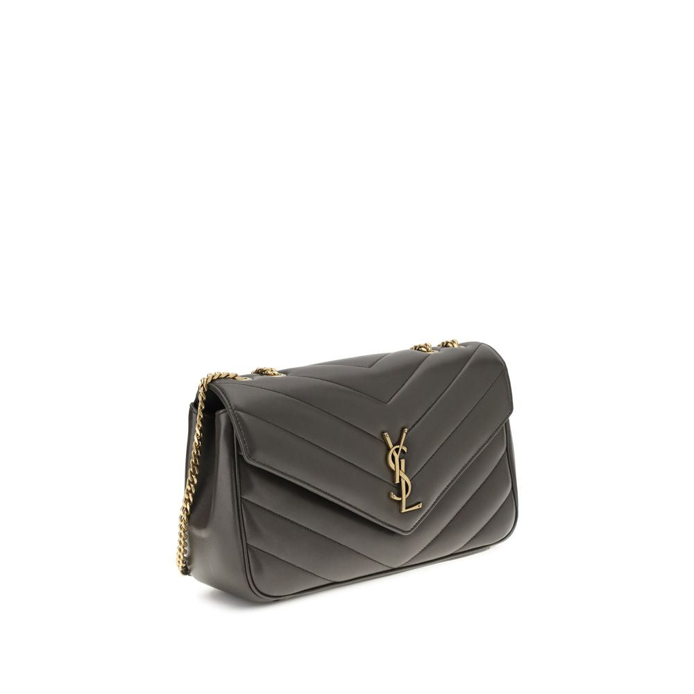 Saint Laurent Gray Calf Leather Bos Taurus Shoulder Bag