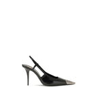 Saint Laurent Black Calf Leather Bos Taurus High Heel Pumps