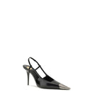 Saint Laurent Black Calf Leather Bos Taurus High Heel Pumps