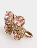 Dolce & Gabbana Gold Tone 925 Sterling Silver Crystal Accessory Cufflinks