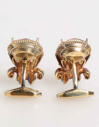 Dolce & Gabbana Gold Tone 925 Sterling Silver Crystal Accessory Cufflinks