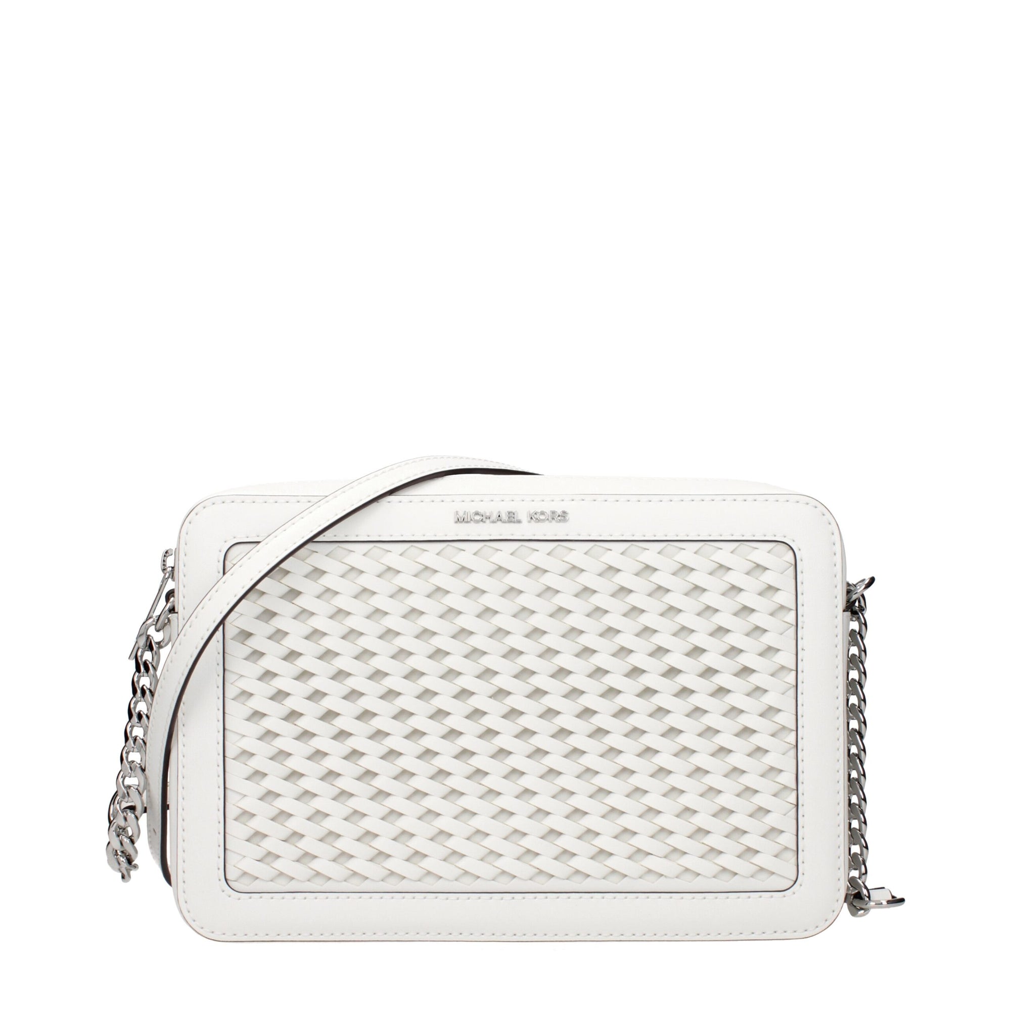 Michael Kors White Leather Crossbody Bag