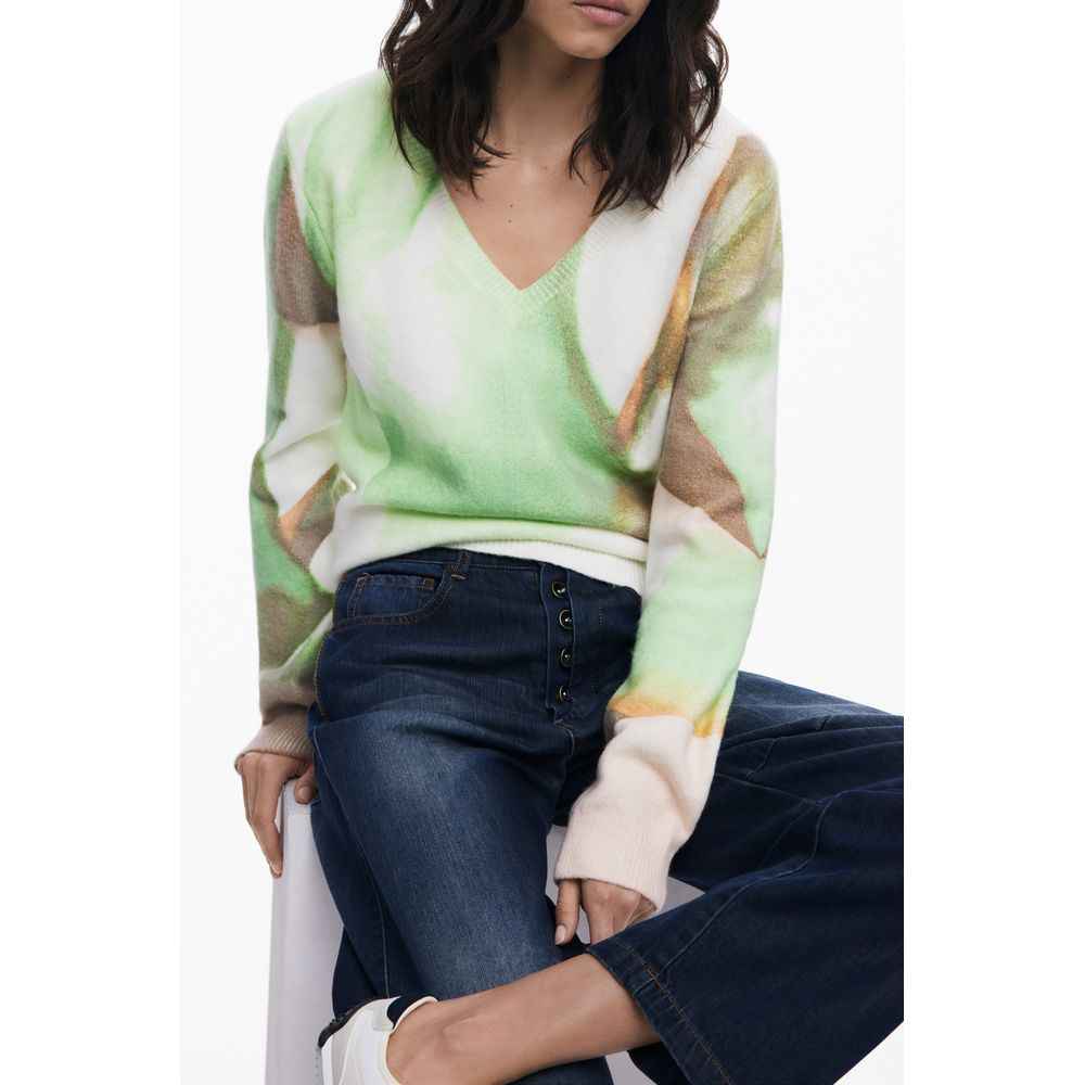 Desigual Green Elastane Sweater