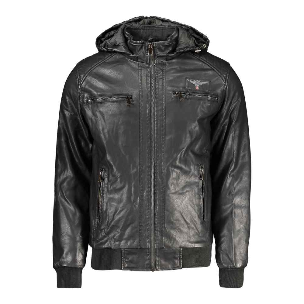 Accademia Militare Black Polyester Men's Jacket