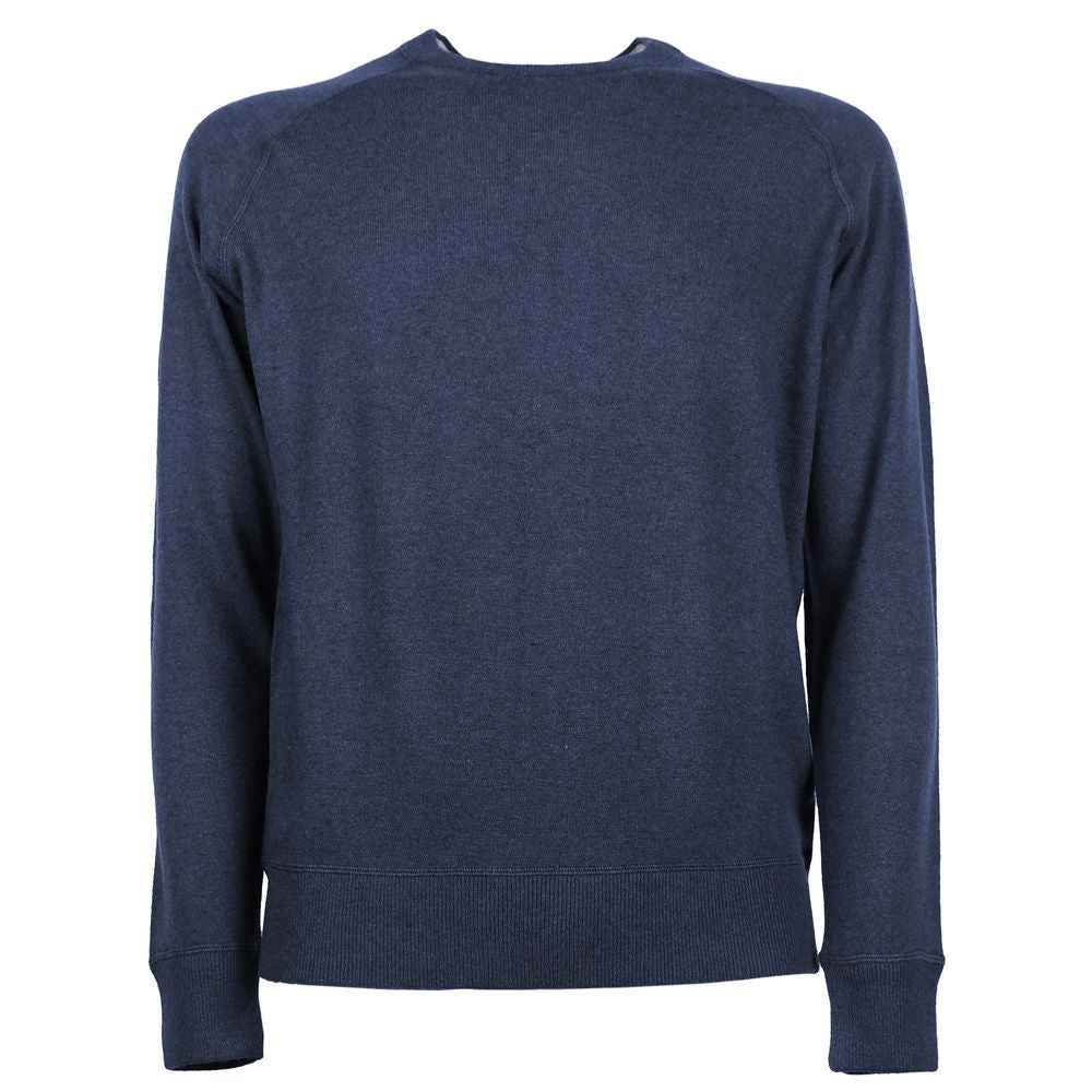 Emilio Romanelli Blue Cashmere Men Sweater
