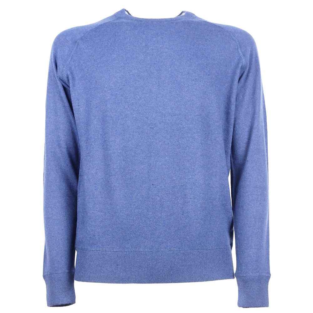 Emilio Romanelli Blue Cashmere Men Sweater