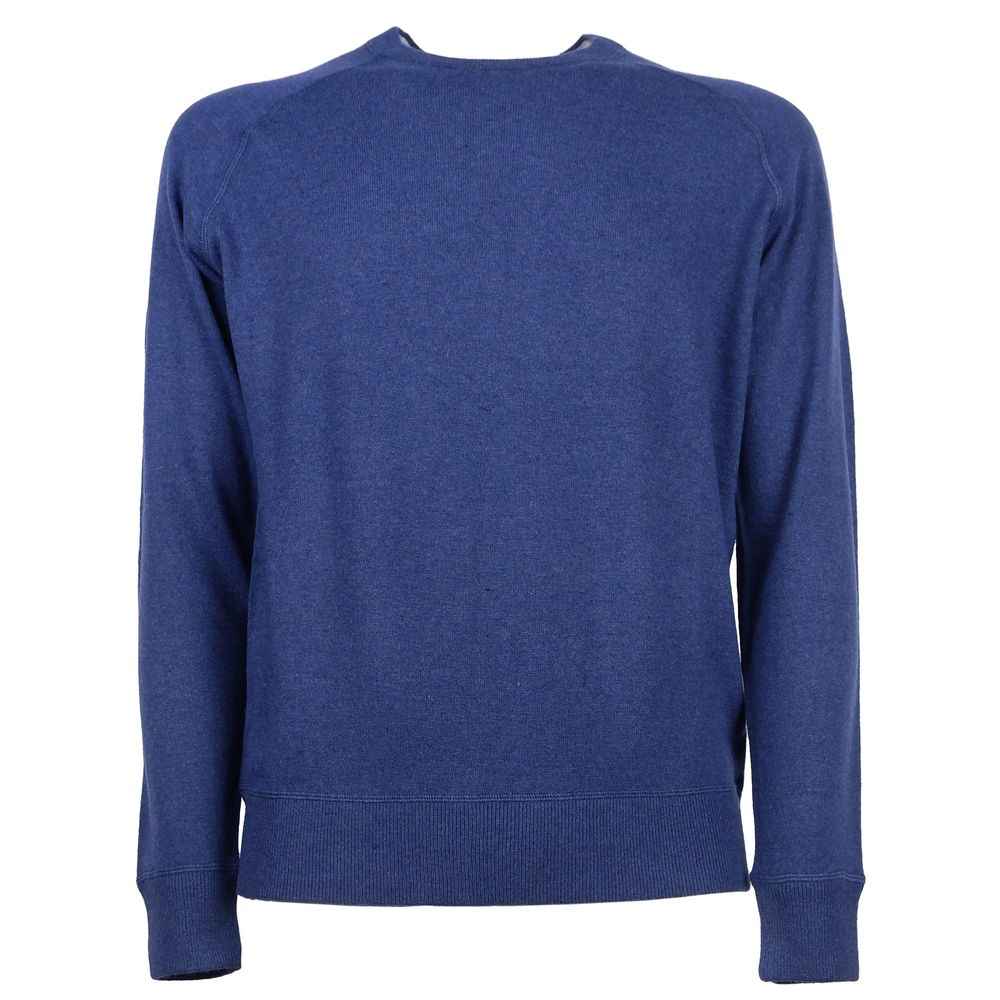 Emilio Romanelli Blue Cashmere Men Sweater