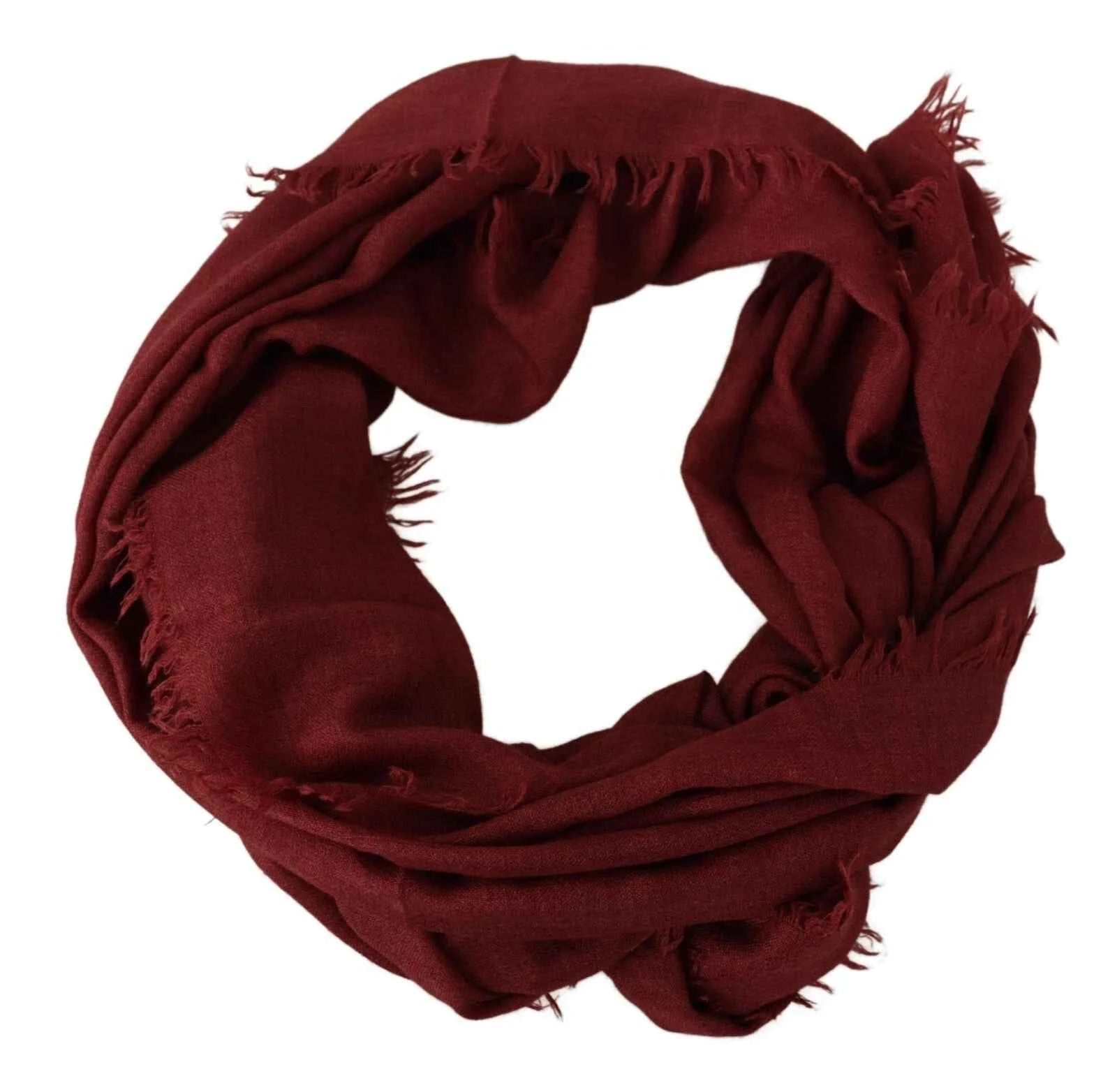Dolce & Gabbana Red DG Crown Cashmere Silk Shawl Fringe Wrap Scarf