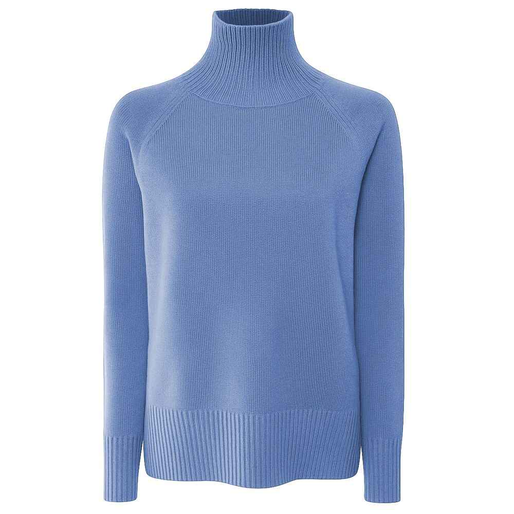 Emilio Romanelli Blue Cashmere Women Sweater