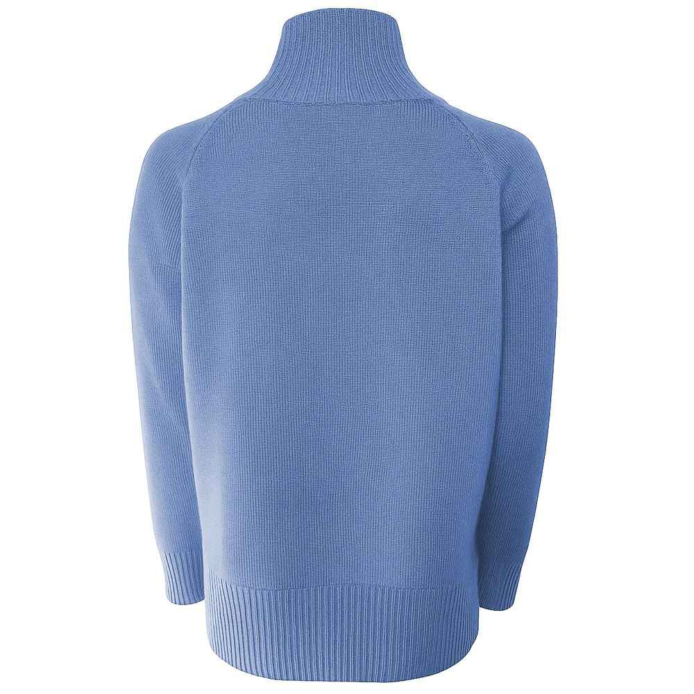 Emilio Romanelli Blue Cashmere Women Sweater