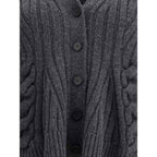 Alexander McQueen Peplum Cable Cardigan