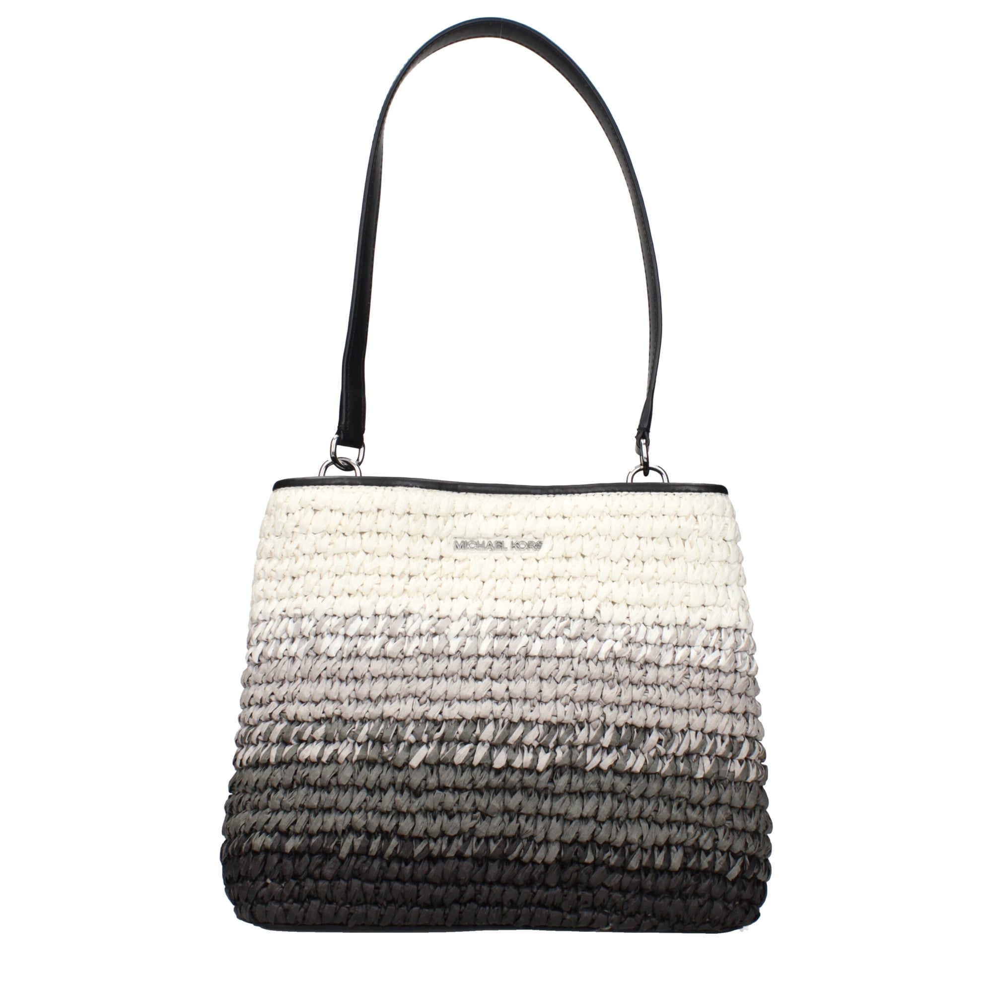Michael Kors Black Raffia Shoulder Bag
