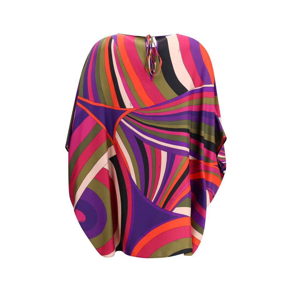 Emilio Pucci Short Caftan in silk with Marmo print