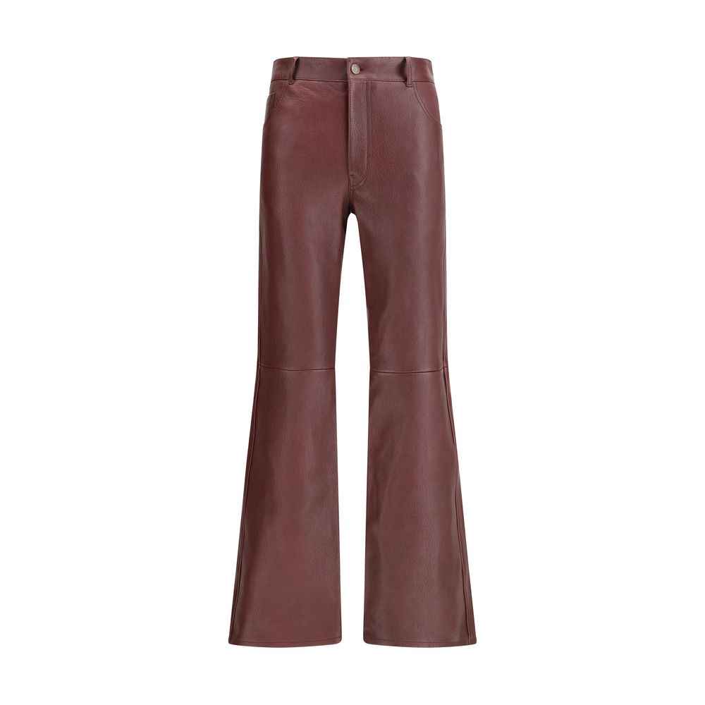 Chloé Bordeaux Leather Pants