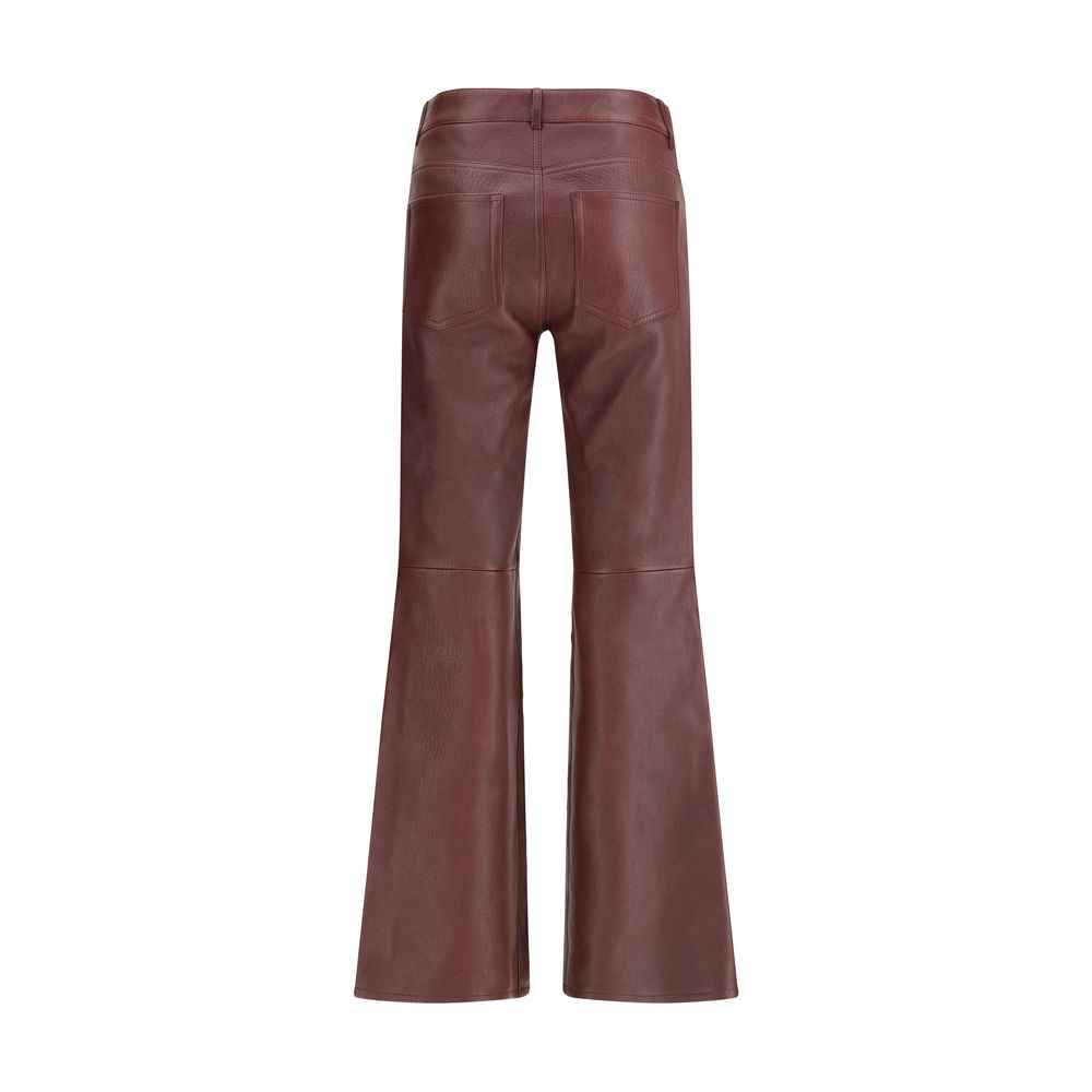 Chloé Bordeaux Leather Pants