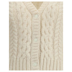 Moncler Cream Alpaca Vicugna Pacos Cardigan
