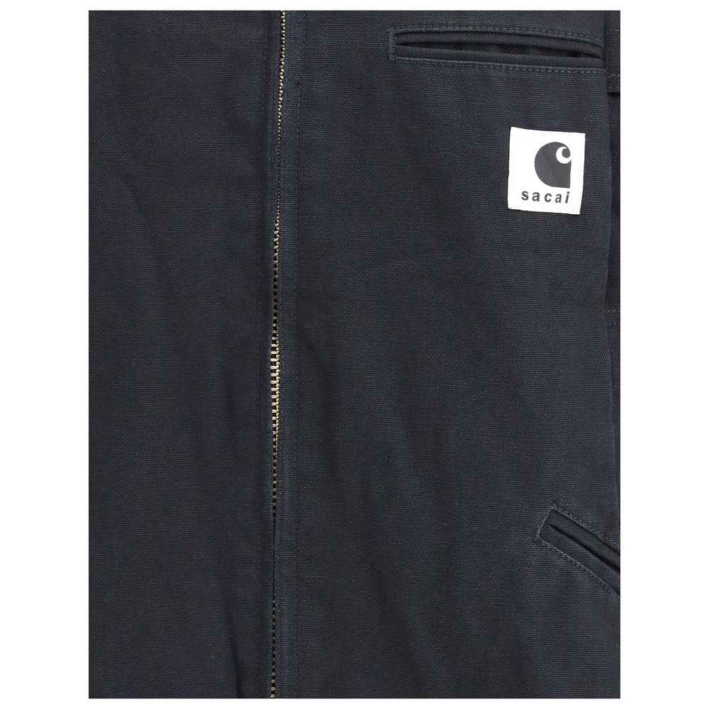 Sacai Black Cotton Coat