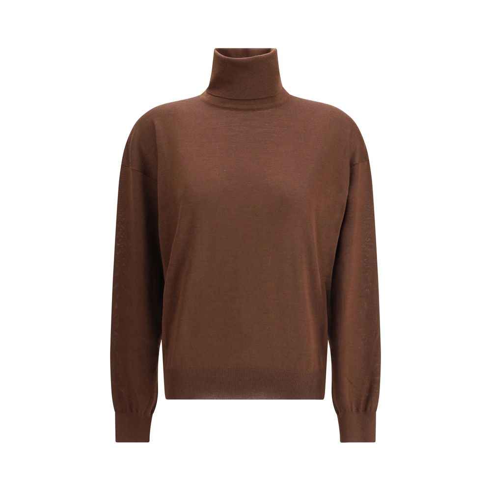 Saint Laurent Turtleneck Pullover in Cashmere, Wool, and Silk