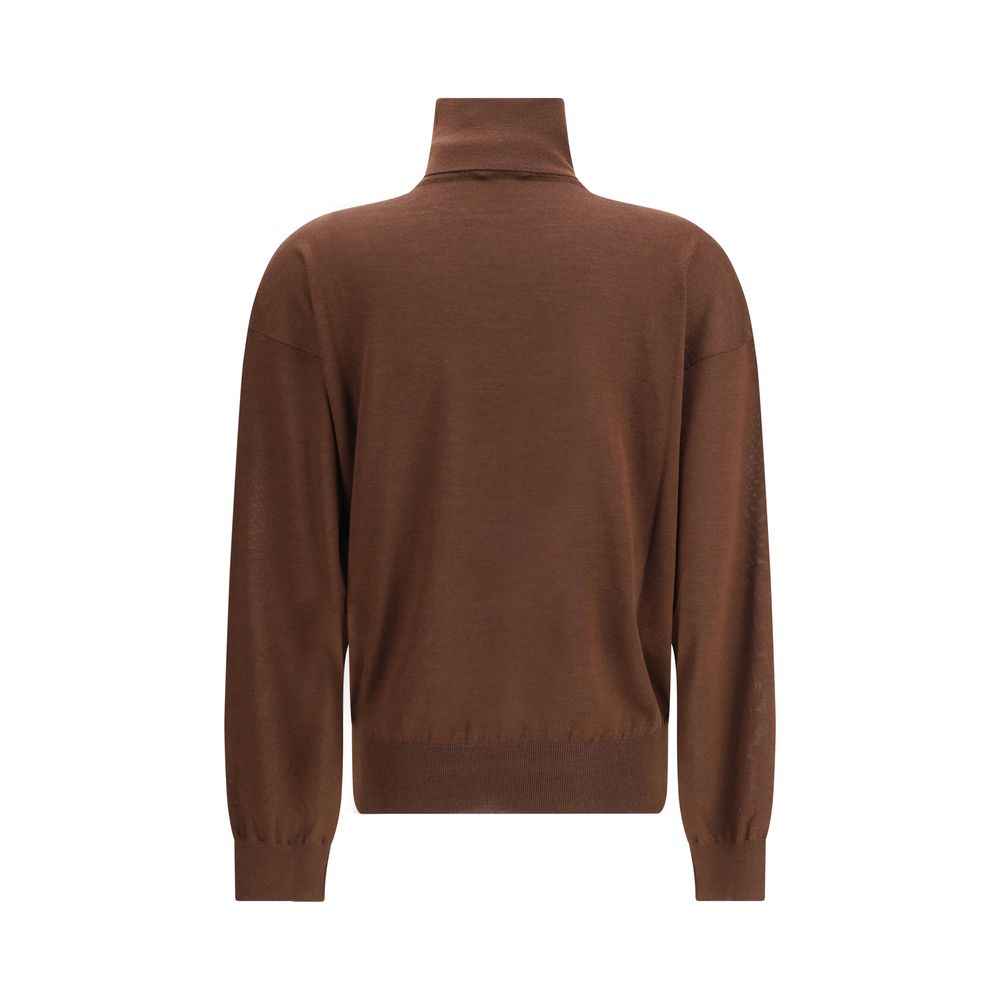Saint Laurent Turtleneck Pullover in Cashmere, Wool, and Silk